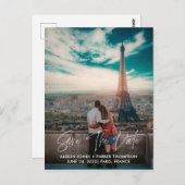 Carte Postale Save the date | Typographie élégante (Devant / Derrière)