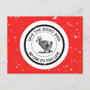 CARTE POSTALE SAVE THE DODO BIRD