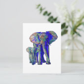 Carte Postale Save the Elephants Art Amoureux des animaux Mama a (Debout devant)