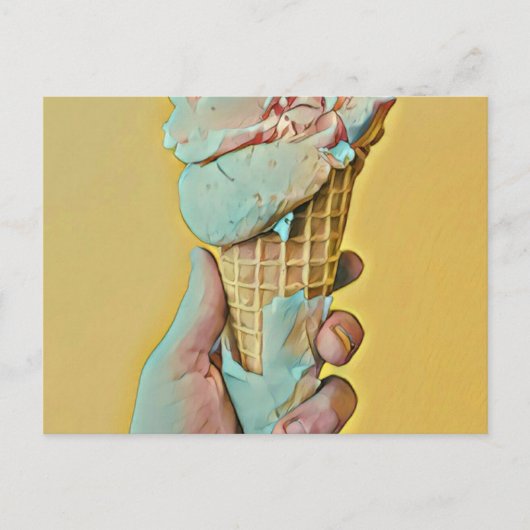 Carte Postale Saveur de crème glacée (Devant)