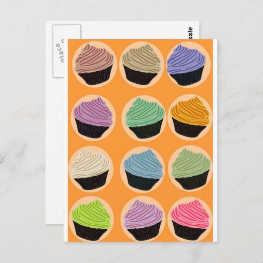Carte Postale Saveurs de cupcake (Devant / Derrière)