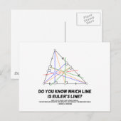 Carte Postale Savez-vous quelle ligne est la ligne d'Euler ? (Gé (Devant / Derrière)