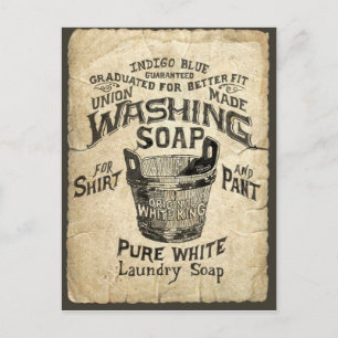 Carte Postale Savon de lavage publicitaire