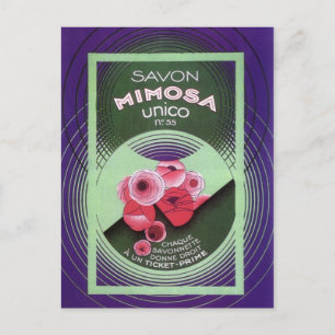 Carte Postale Savon Mimosa Unico 55