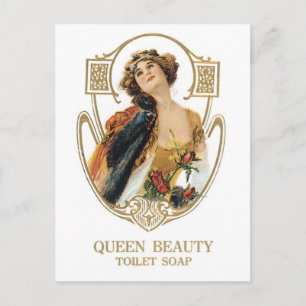 Carte Postale Savon toilette Queen Beauty