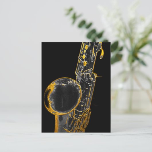 Carte Postale Sax en or (Debout devant)