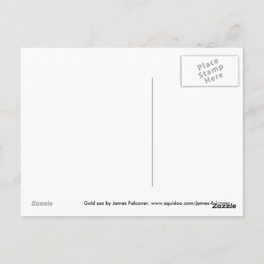 Carte Postale Sax en or (Dos)