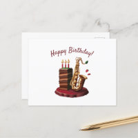 Saxaphone Chocolat gâteau d'anniversaire