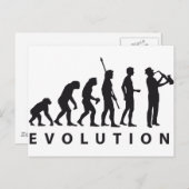 Carte Postale saxophon de l'évolution (Devant / Derrière)