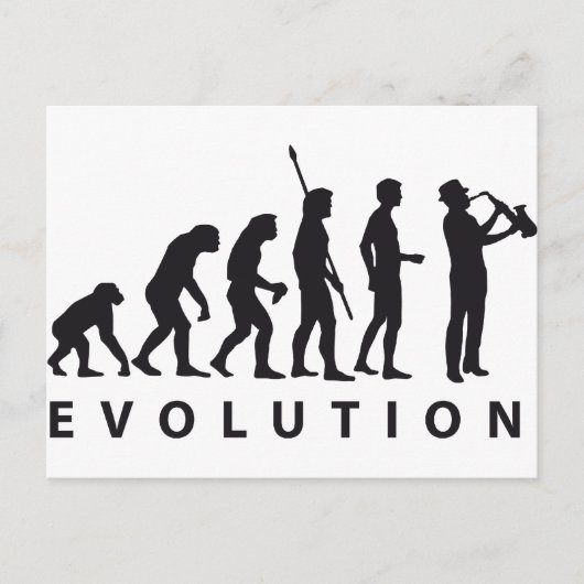 Carte Postale saxophon de l'évolution (Devant)