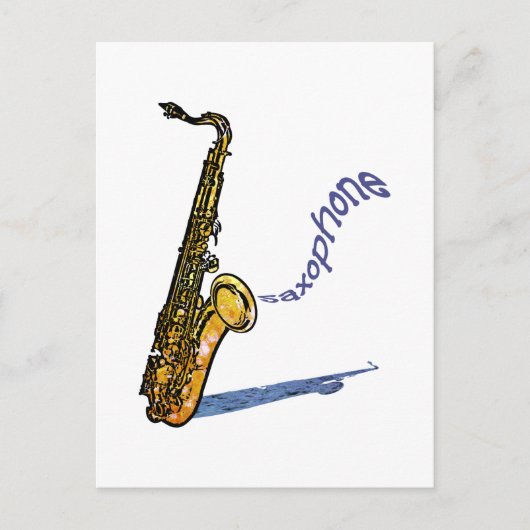 Carte Postale Saxophone (Devant)