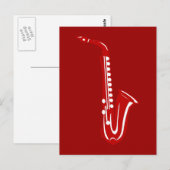 Carte Postale Saxophone (Devant / Derrière)