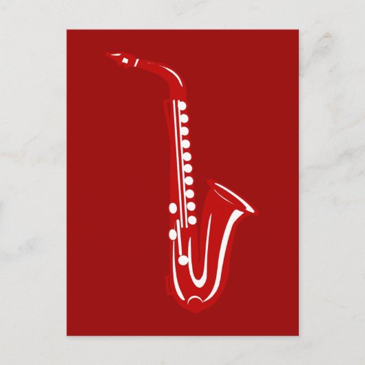 Carte Postale Saxophone (Devant)