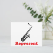 Carte Postale Saxophone (Debout devant)