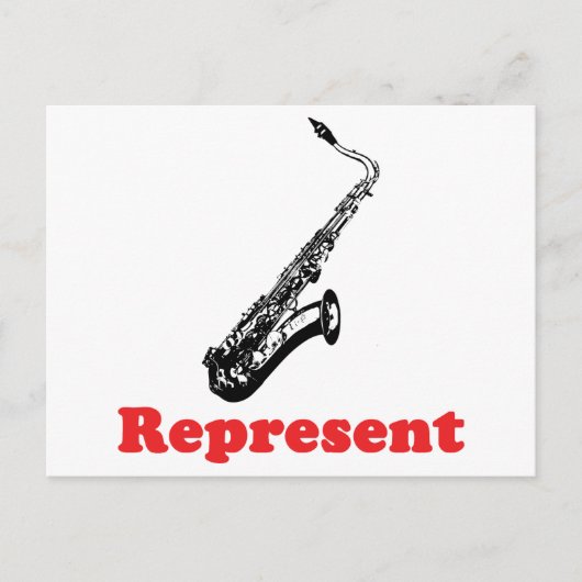 Carte Postale Saxophone (Devant)