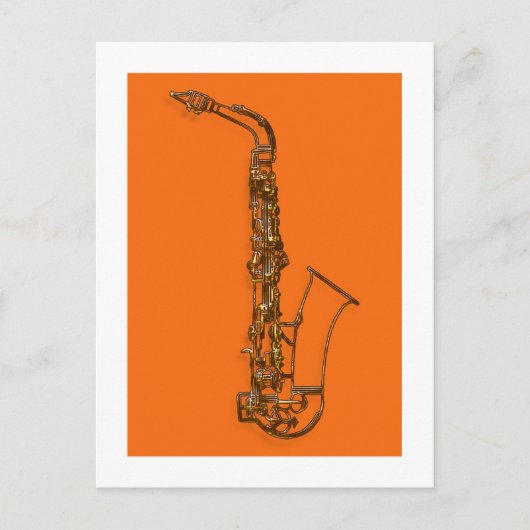 Carte Postale Saxophone (Devant)