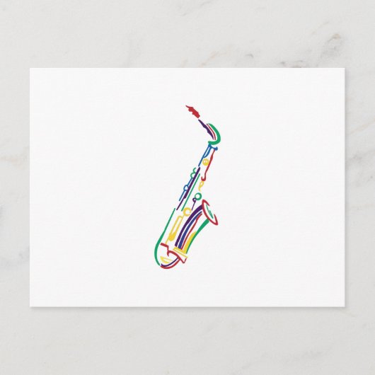 Carte Postale Saxophone (Devant)