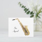 Carte postale saxophone (Debout devant)