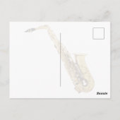 Carte postale saxophone (Dos)