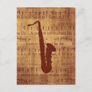Carte Postale Saxophone antique