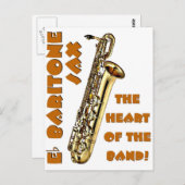 Carte Postale Saxophone baryton (Devant / Derrière)