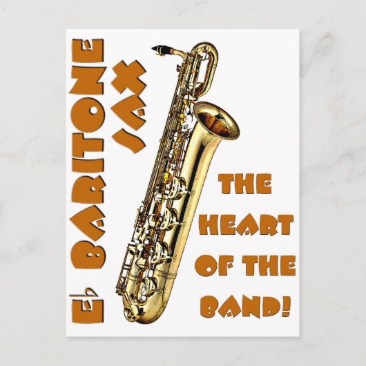 Carte Postale Saxophone baryton (Devant)
