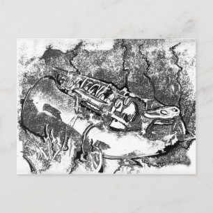 Carte Postale Saxophone dans l'herbe