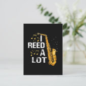 Carte Postale Saxophone drôle (Debout devant)
