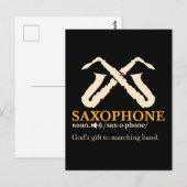 Carte Postale Saxophone - Saxophone - Définition (Devant / Derrière)