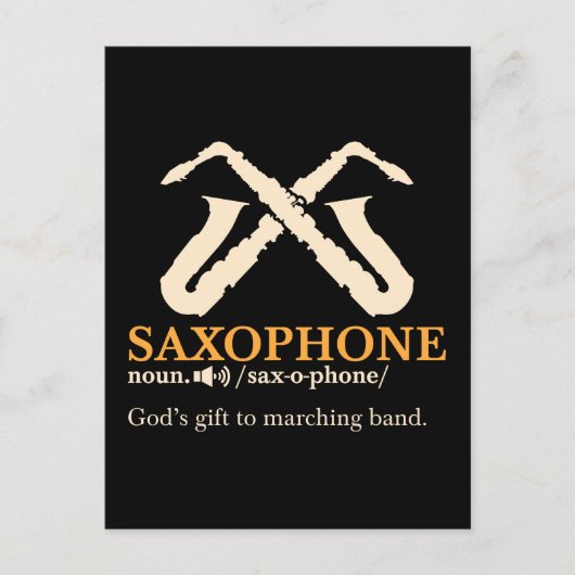 Carte Postale Saxophone - Saxophone - Définition (Devant)