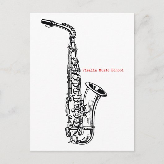 Carte postale Saxophone VMS (Devant)
