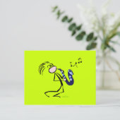 Carte Postale Saxophoniste de jazz (Debout devant)