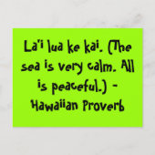Carte Postale Sayings hawaïens (Devant)