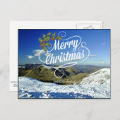 Carte Postale Scafell Pike, Angleterre - voeux de Noël (Devant / Derrière)