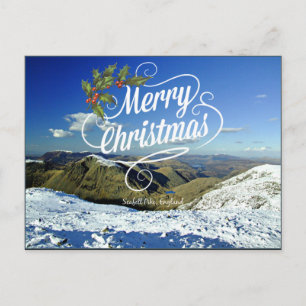 Carte Postale Scafell Pike, Angleterre - voeux de Noël