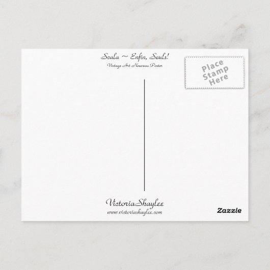 Carte Postale Scala ~ Enfin, réservé ! (Dos)