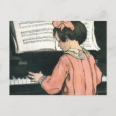 Carte Postale Scales de Jessie Willcox Smith, Piano Music Girl (Devant)