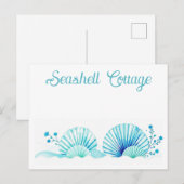 Carte Postale Scallop Shells and Flowers (Devant / Derrière)