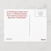 Carte Postale scan0009, PARKE'S COFFEE1920 (Dos)