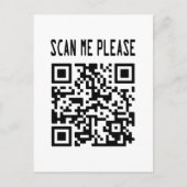 Carte Postale Scan Me Please QR Code - Smile, It's Free (Devant)