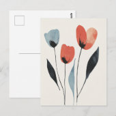 Carte Postale Scandi Bloom No.296 (Devant / Derrière)