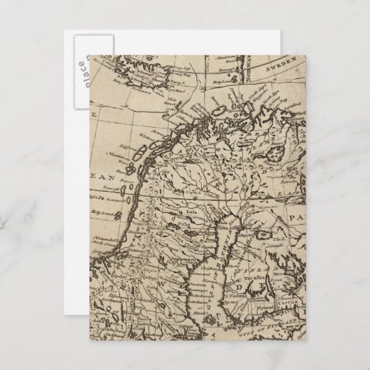 Carte Postale Scandinavie 4 (Devant / Derrière)