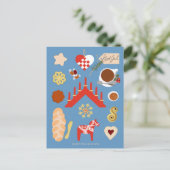 Carte Postale Scandinavie/Suédoise Jul Conception de pâtisseries (Debout devant)