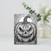 Carte Postale Scanner Halloween Citrouille (Debout devant)