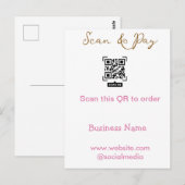Carte Postale Scanner pour commander scanner le code QR ajouter (Devant / Derrière)
