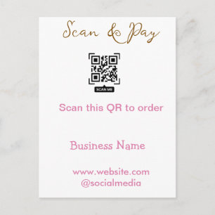 Carte Postale Scanner pour commander scanner le code QR ajouter