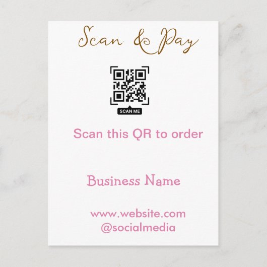 Carte Postale Scanner pour commander scanner le code QR ajouter (Devant)