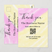 Carte Postale Scannez le QR pour nous suivre merci code de réduc (Devant / Derrière)