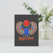 Carte Postale Scarab Égyptien Avec Le Mot Egypte (Debout devant)