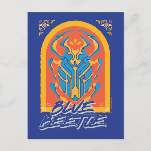 Carte Postale Scarabée Blue Beetle Graphique Talavera (Devant)